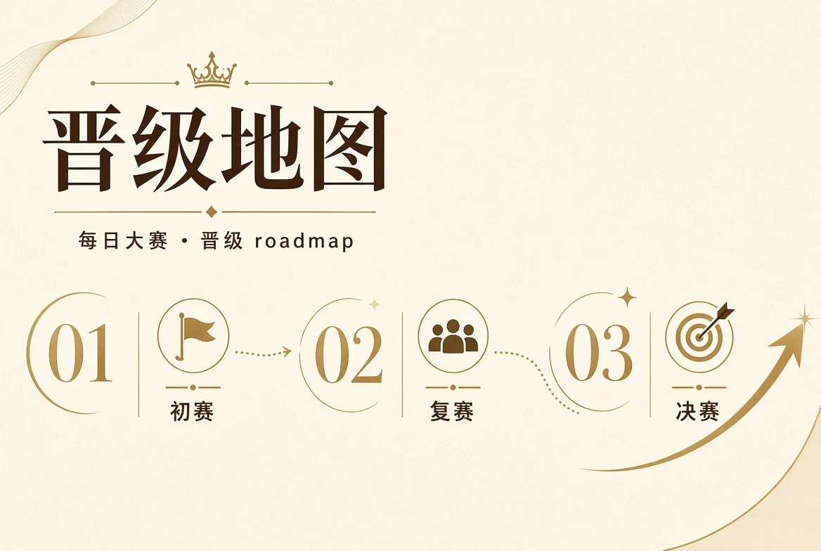 赛事晋级流程与程序说明视觉